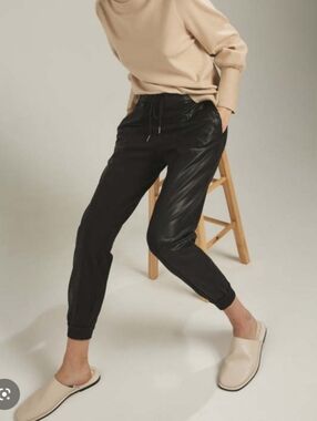 Melissa Nepton Bavali Faux Leather Joggers